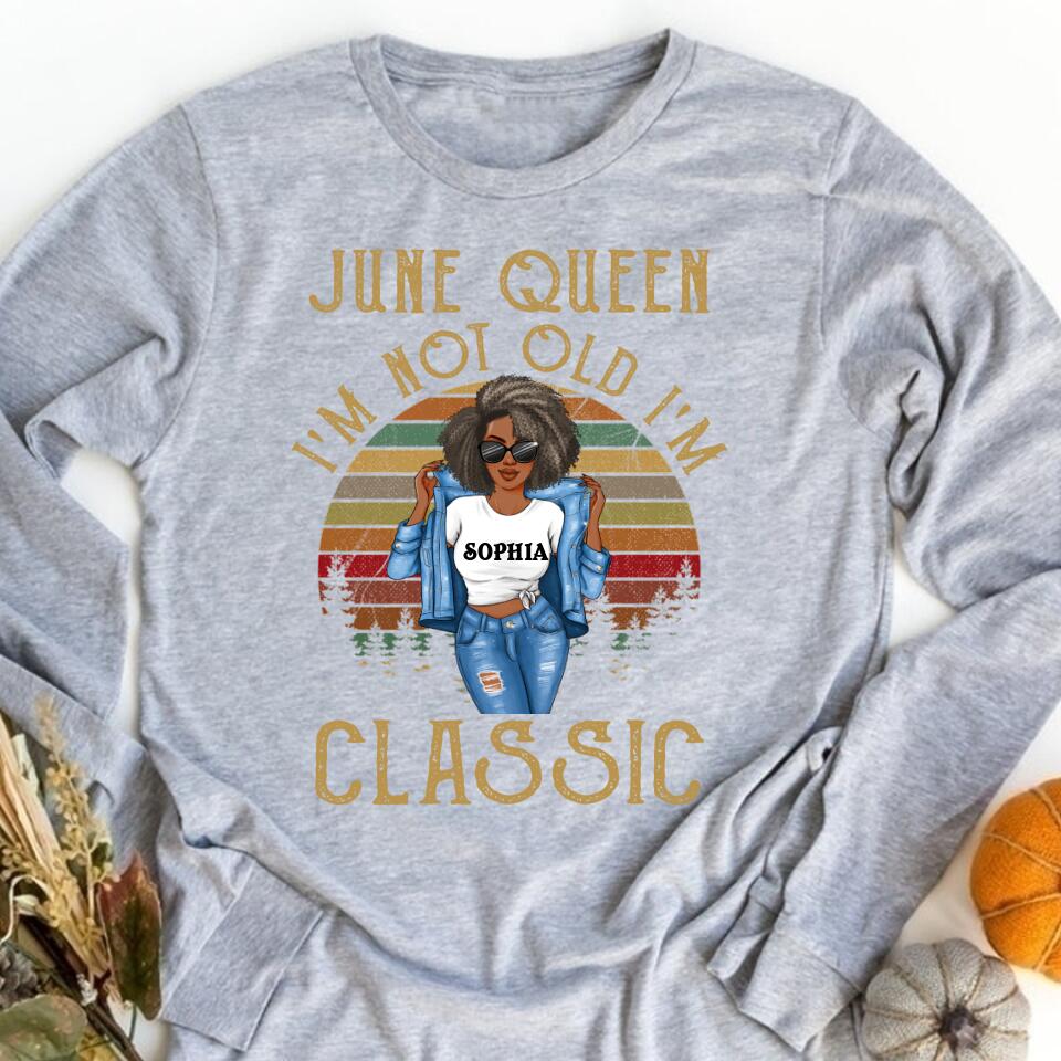 June Birthday Shirt, Custom Birthday Shirt, Queens Born In June, June Birthday Shirts For Woman, June Birthday Gifts