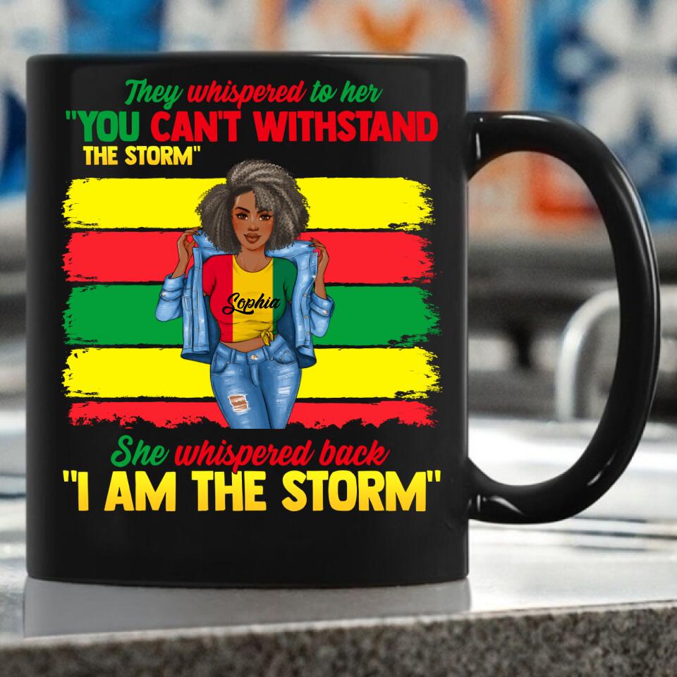 Juneteenth Shirt, Custom Juneteenth Shirt, Juneteenth I Am The Storm Black Melanin Women Cute T-Shirt