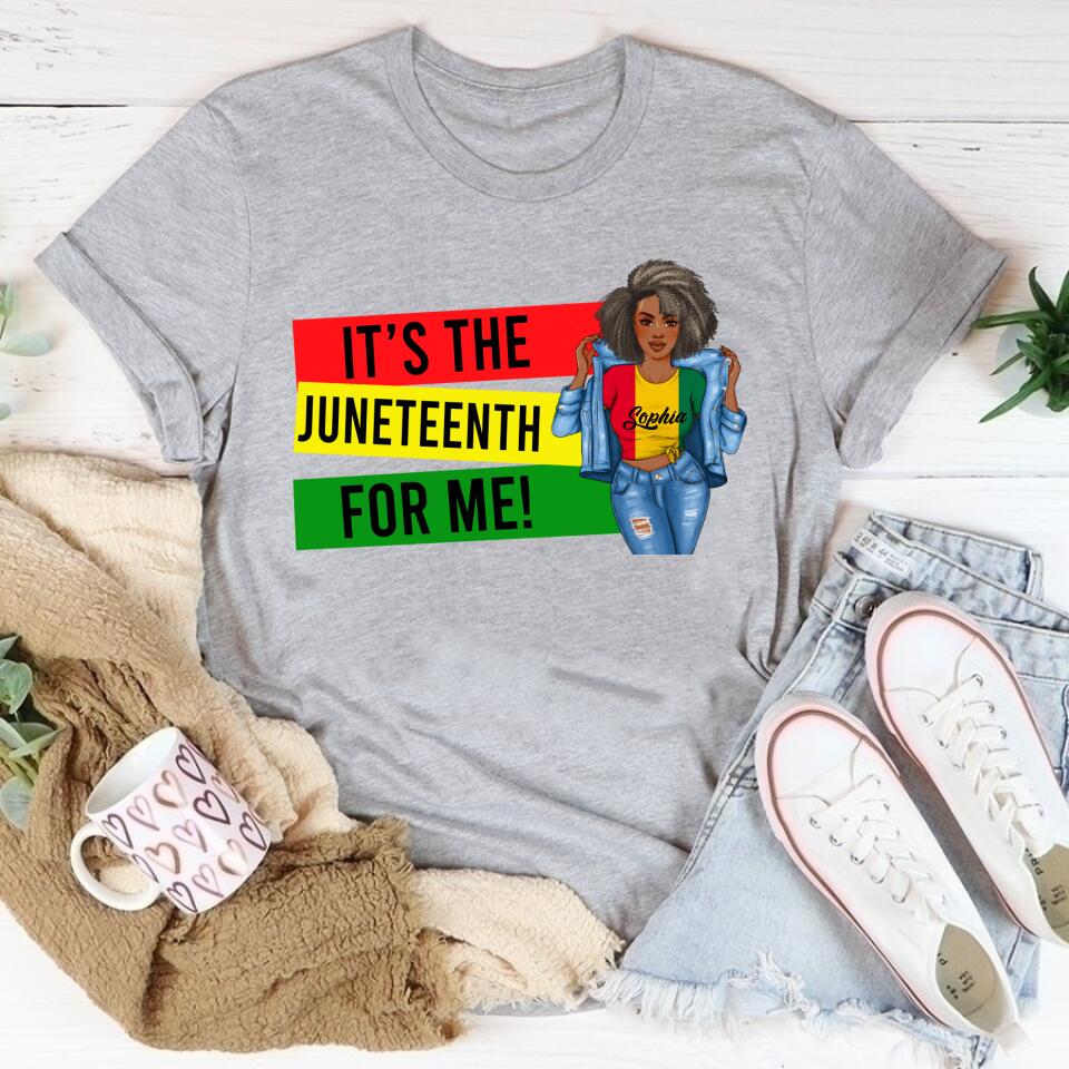 Juneteenth Shirt, Custom Juneteenth Shirt, It's The Juneteenth For Me, Free-ish Since 1865 Independence T-Shirt