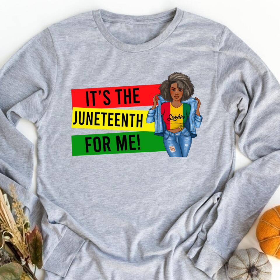 Juneteenth Shirt, Custom Juneteenth Shirt, It's The Juneteenth For Me, Free-ish Since 1865 Independence T-Shirt