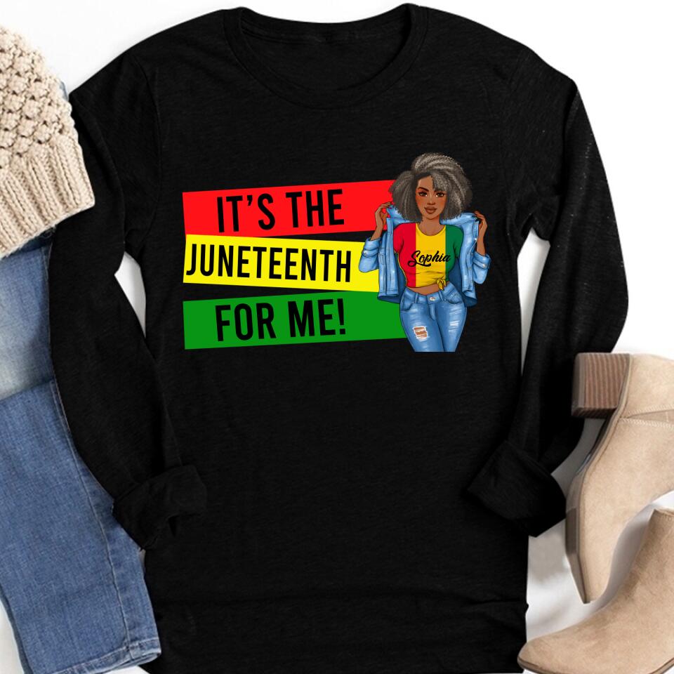Juneteenth Shirt, Custom Juneteenth Shirt, It's The Juneteenth For Me, Free-ish Since 1865 Independence T-Shirt