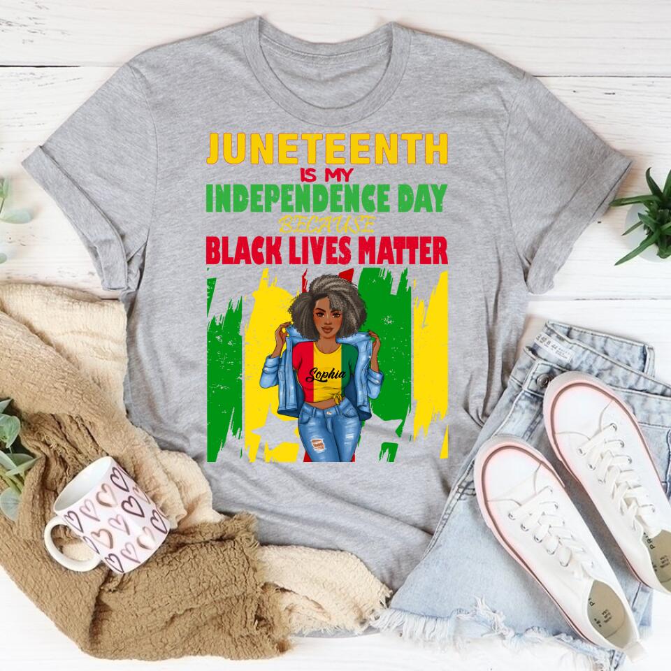 Juneteenth Shirt, Custom Juneteenth Shirt, Juneteenth Is My Independence Day Free ish since 1865 T-Shirt
