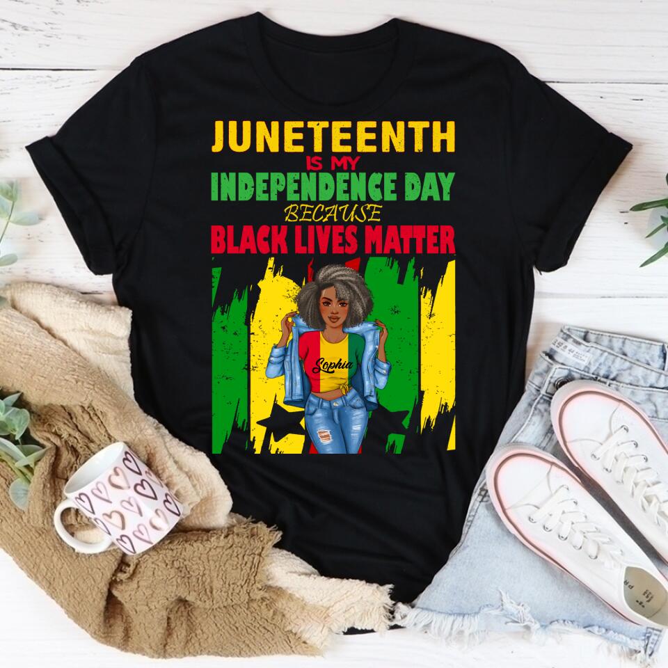 Juneteenth Shirt, Custom Juneteenth Shirt, Juneteenth Is My Independence Day Free ish since 1865 T-Shirt