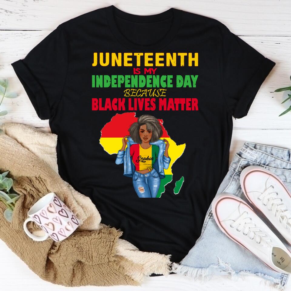 Juneteenth Shirt, Custom Juneteenth Shirt, Juneteenth Is My Independence Day Free ish since 1865 T-Shirt