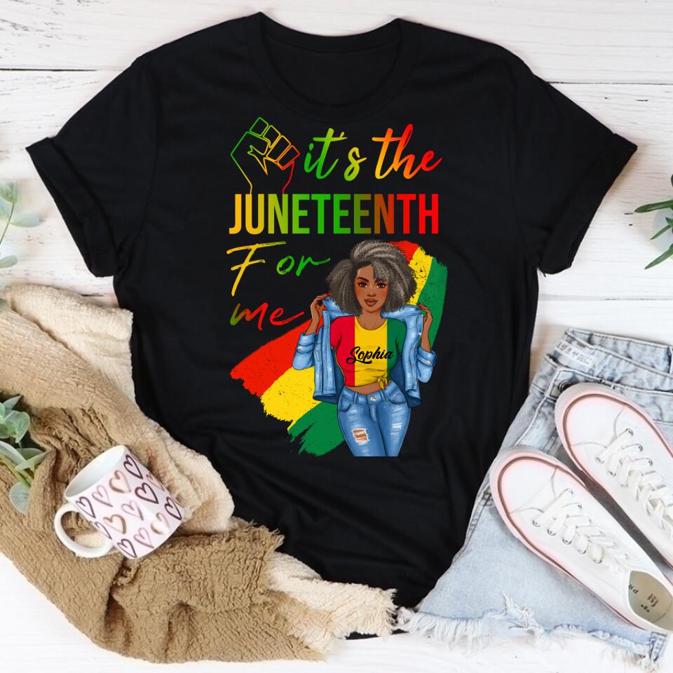 Juneteenth Shirt, Custom Juneteenth Shirt, It's The Juneteenth For Me, Free-ish Since 1865 Independence T-Shirt