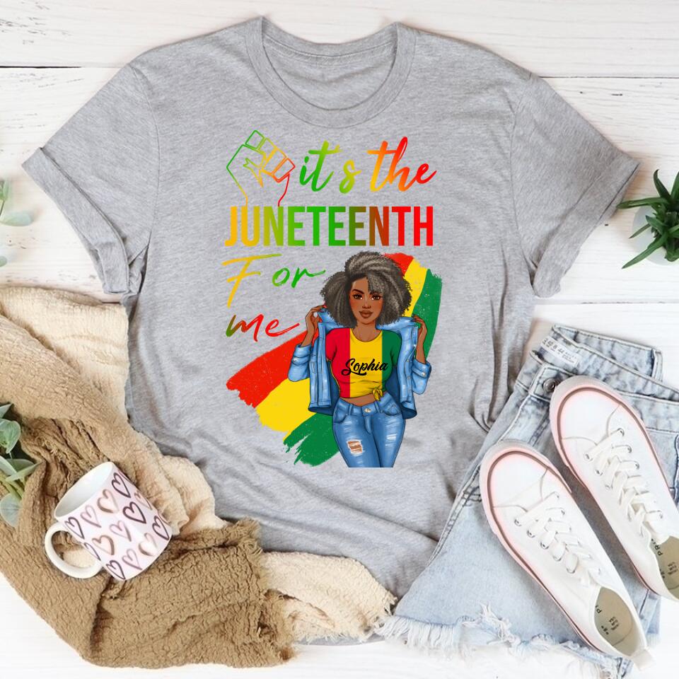 Juneteenth Shirt, Custom Juneteenth Shirt, It's The Juneteenth For Me, Free-ish Since 1865 Independence T-Shirt