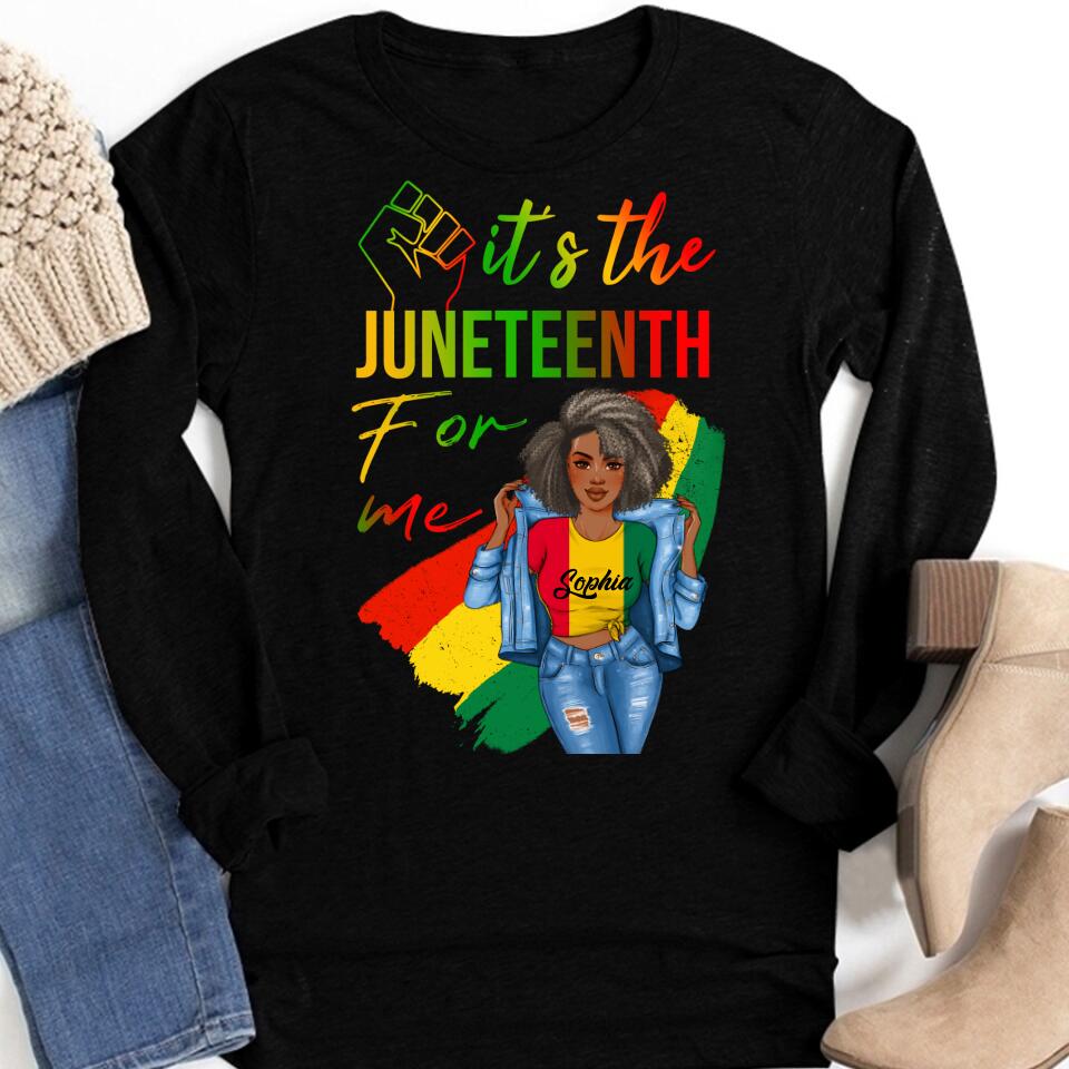 Juneteenth Shirt, Custom Juneteenth Shirt, It's The Juneteenth For Me, Free-ish Since 1865 Independence T-Shirt