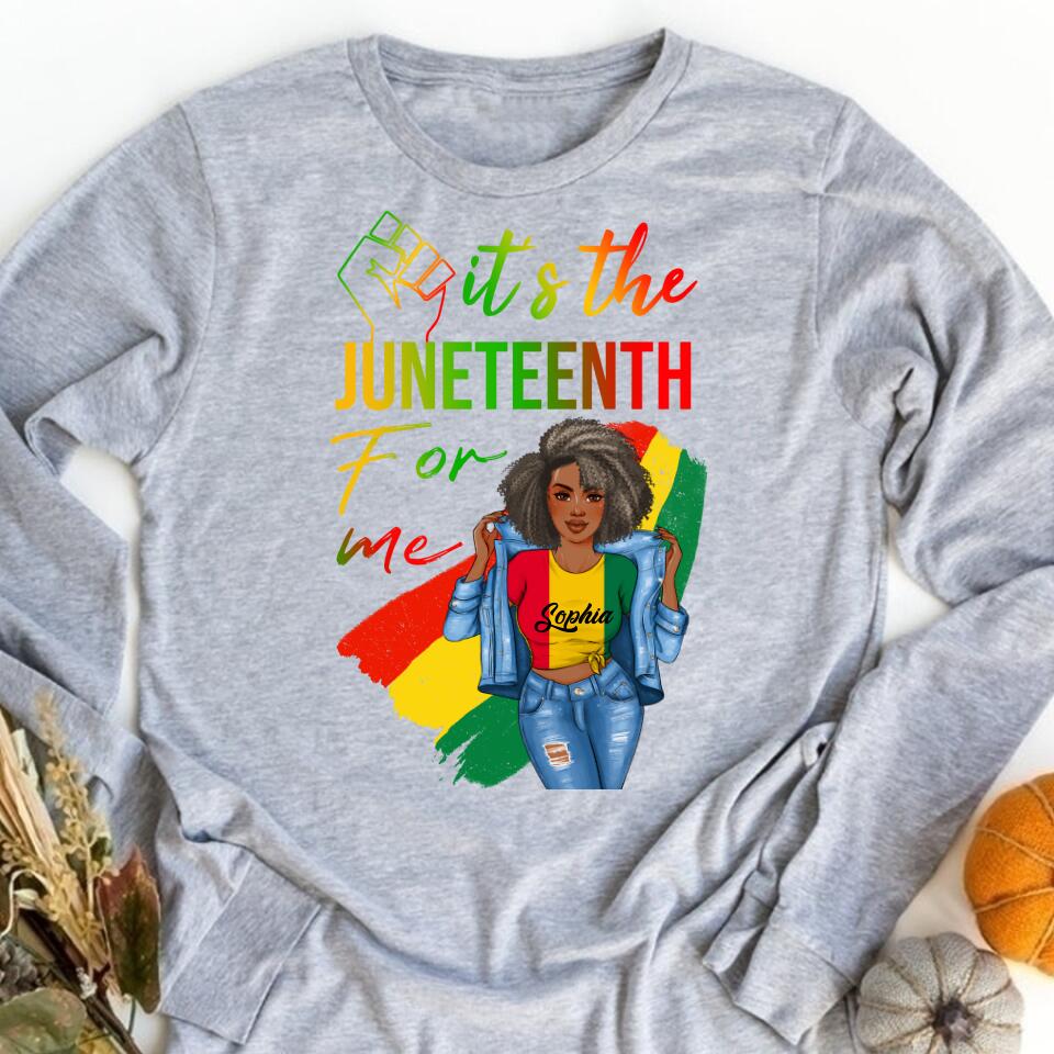 Juneteenth Shirt, Custom Juneteenth Shirt, It's The Juneteenth For Me, Free-ish Since 1865 Independence T-Shirt
