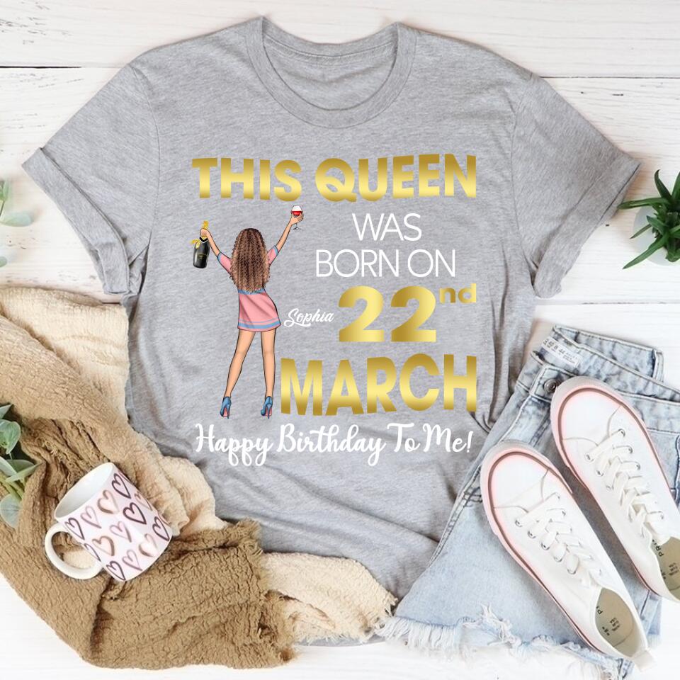 March Birthday Shirt, Custom Birthday Shirt, Queens Born In March, March Birthday Shirts For Woman, March Birthday Gifts