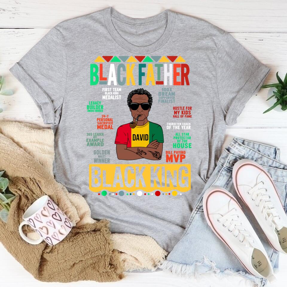 Juneteenth Shirt, Custom Juneteenth Shirt, Mens Black Father King Fathers Day Dad Matter Husband Dope Leader T-Shirt