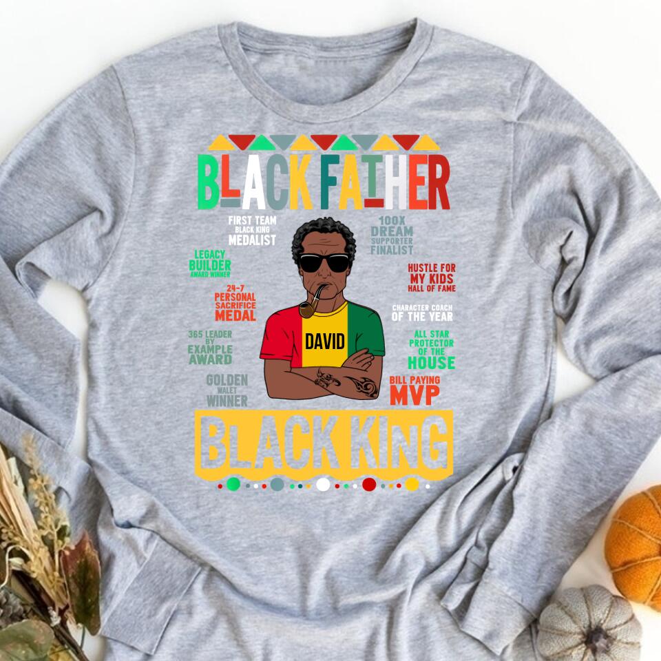 Juneteenth Shirt, Custom Juneteenth Shirt, Mens Black Father King Fathers Day Dad Matter Husband Dope Leader T-Shirt