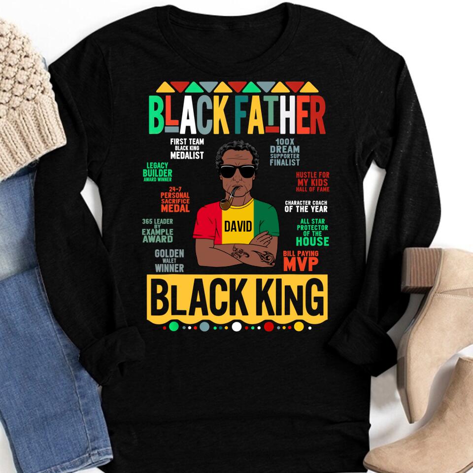 Juneteenth Shirt, Custom Juneteenth Shirt, Mens Black Father King Fathers Day Dad Matter Husband Dope Leader T-Shirt