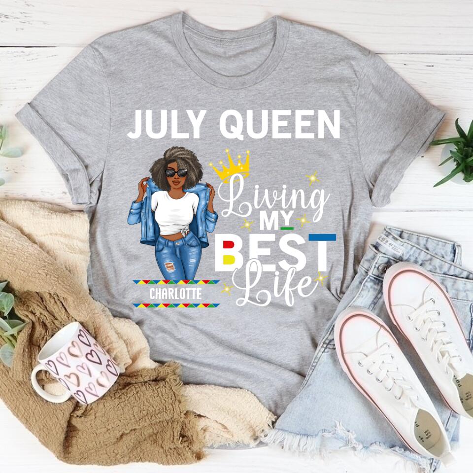 July Birthday Shirt, Custom Birthday Shirt, Queens Born In July, July Birthday Shirts For Woman, July Birthday Gifts