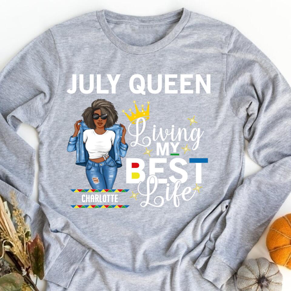 July Birthday Shirt, Custom Birthday Shirt, Queens Born In July, July Birthday Shirts For Woman, July Birthday Gifts