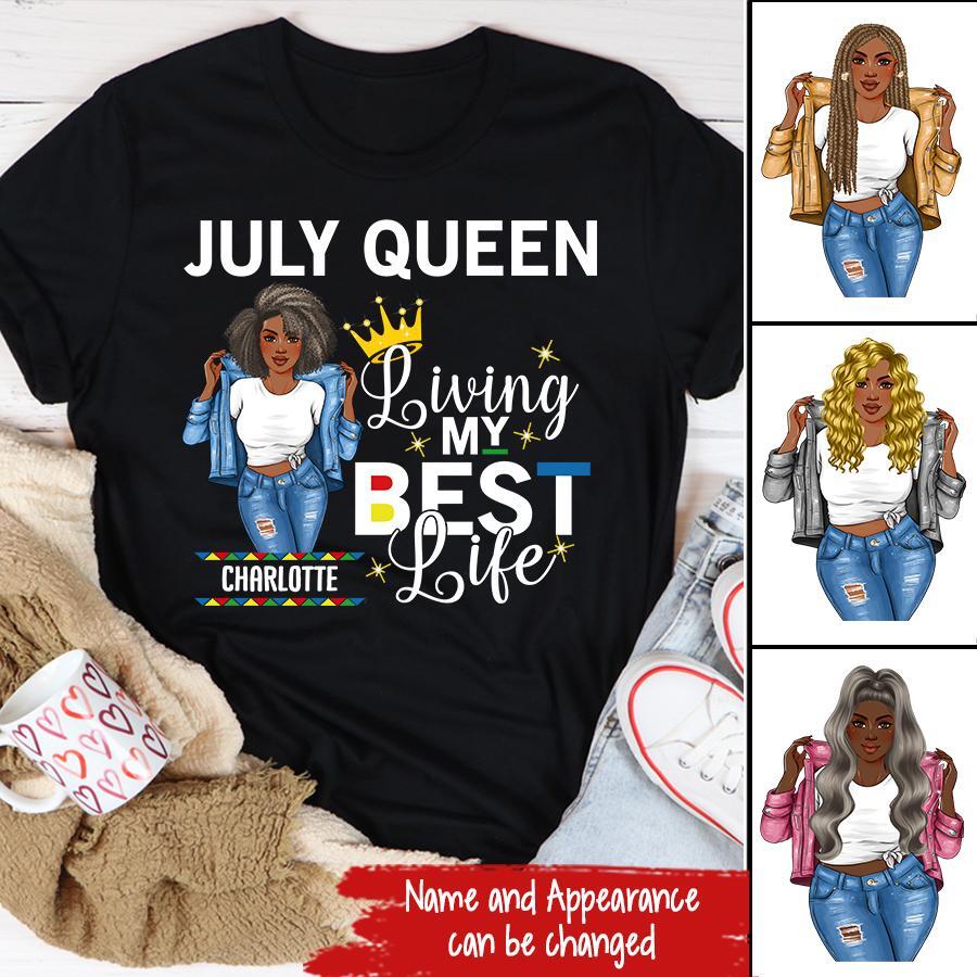 July Birthday Shirt, Custom Birthday Shirt, Queens Born In July, July Birthday Shirts For Woman, July Birthday Gifts