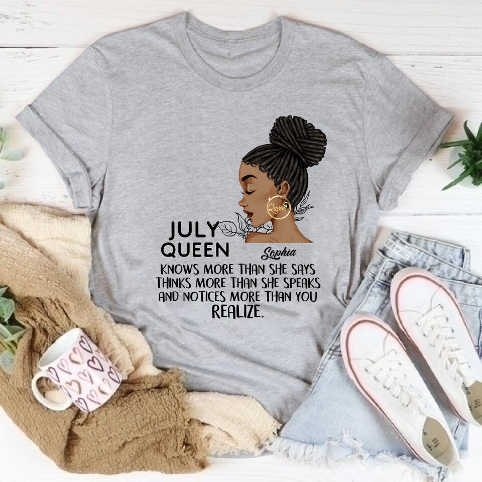 July Birthday Shirt, Custom Birthday Shirt, Queens Born In July, July Birthday Shirts For Woman, July Birthday Gifts