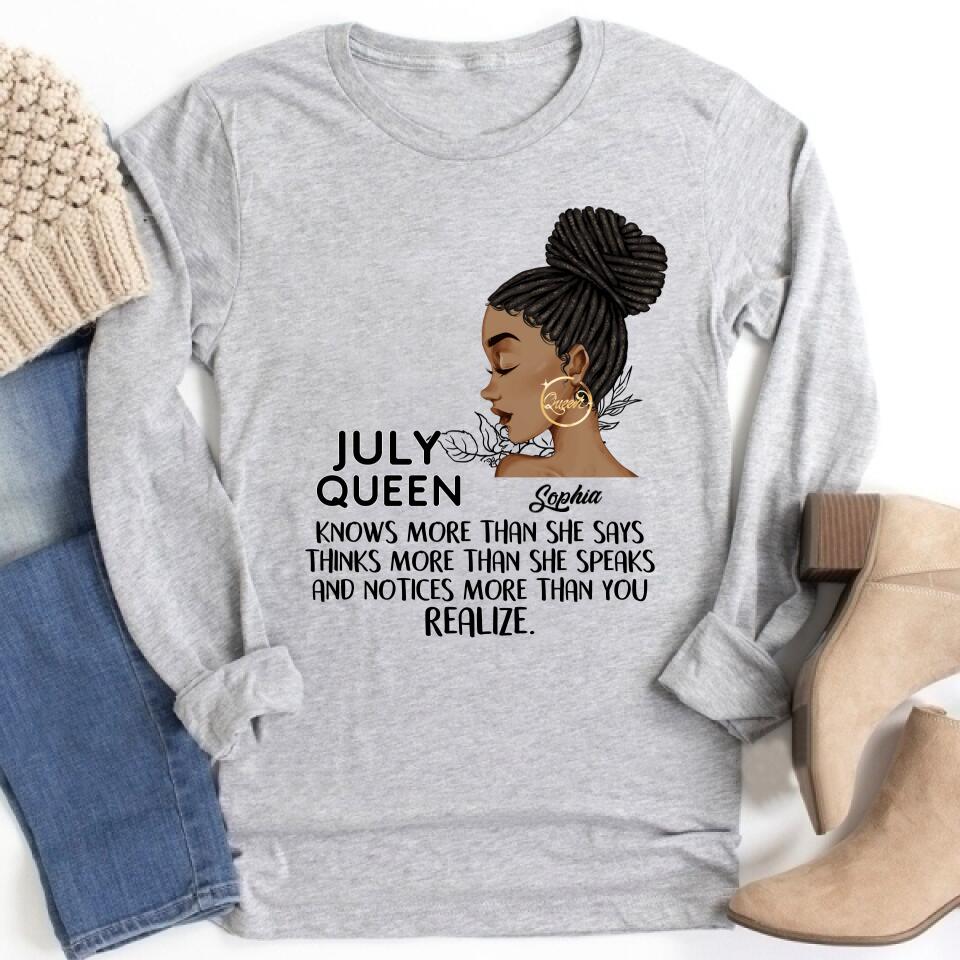 July Birthday Shirt, Custom Birthday Shirt, Queens Born In July, July Birthday Shirts For Woman, July Birthday Gifts