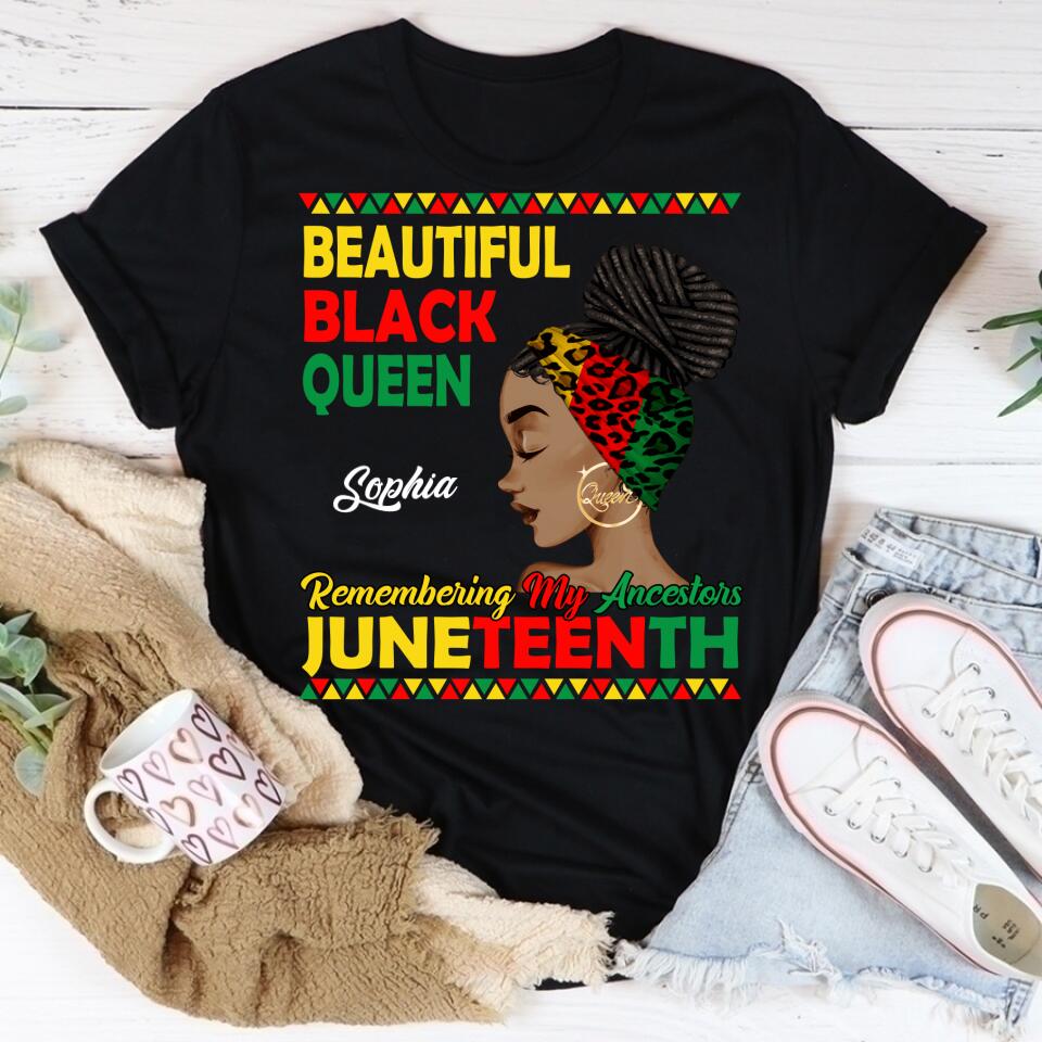 Juneteenth Shirt, Custom Juneteenth Shirt, Remembering My Ancestors Juneteenth Black Freedom 1865 Lover T-Shirt