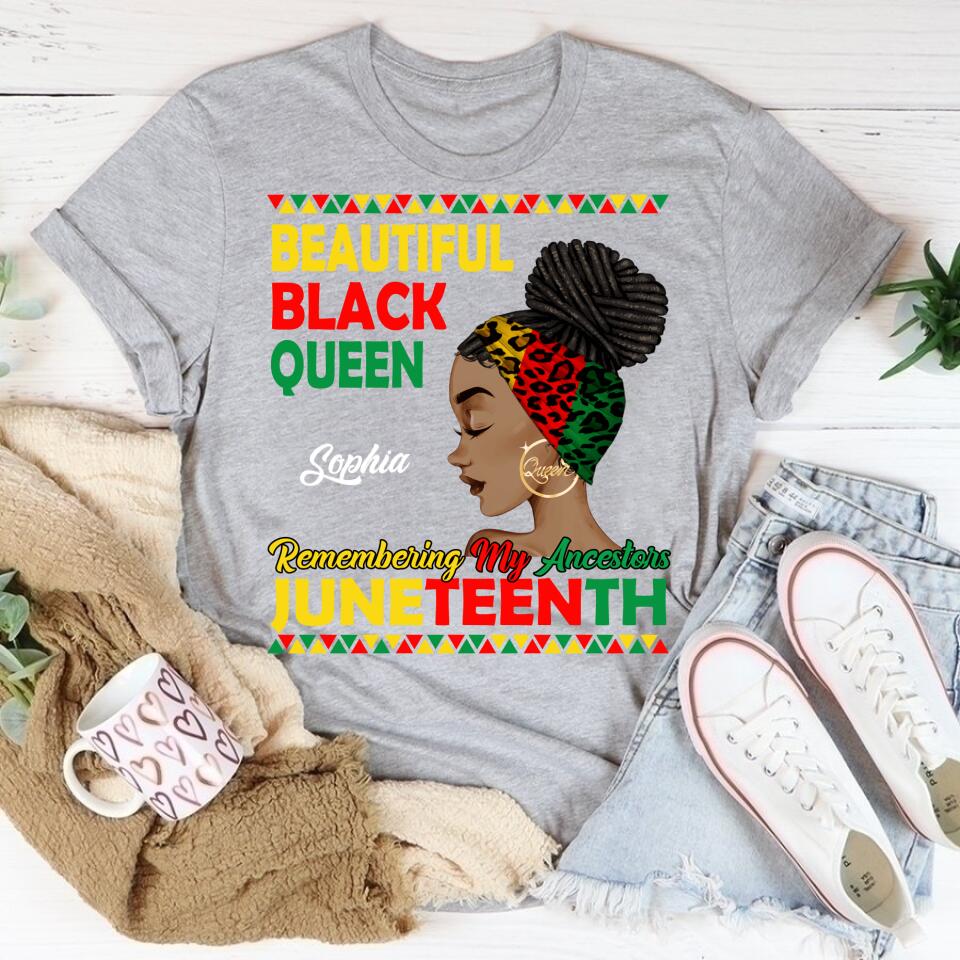 Juneteenth Shirt, Custom Juneteenth Shirt, Remembering My Ancestors Juneteenth Black Freedom 1865 Lover T-Shirt