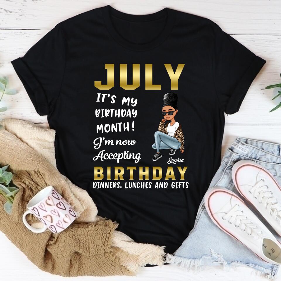 July Birthday Shirt, Custom Birthday Shirt, Queens Born In July, July Birthday Shirts For Woman, July Birthday Gifts