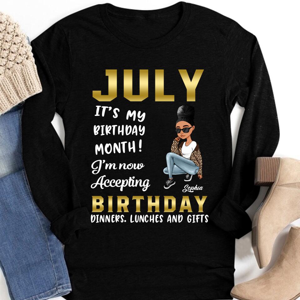 July Birthday Shirt, Custom Birthday Shirt, Queens Born In July, July Birthday Shirts For Woman, July Birthday Gifts