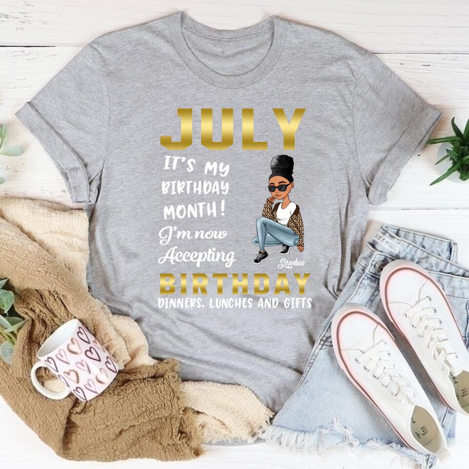 July Birthday Shirt, Custom Birthday Shirt, Queens Born In July, July Birthday Shirts For Woman, July Birthday Gifts