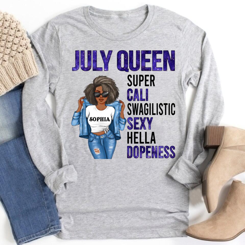 July Birthday Shirt, Custom Birthday Shirt, Queens Born In July, July Birthday Shirts For Woman, July Birthday Gifts