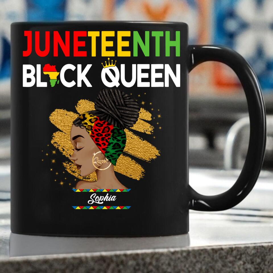 Juneteenth Shirt, Custom Juneteenth Shirt, Juneteenth Womens Black Queen T-Shirt
