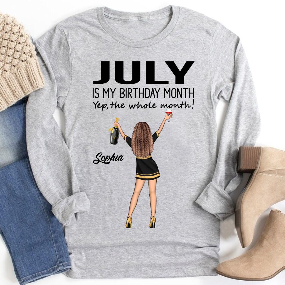 July Birthday Shirt, Custom Birthday Shirt, Queens Born In July, July Birthday Shirts For Woman, July Birthday Gifts
