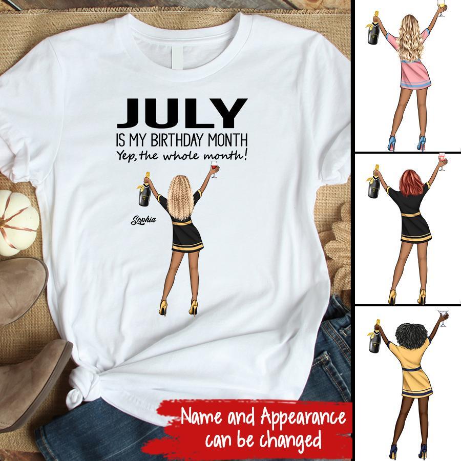 July Birthday Shirt, Custom Birthday Shirt, Queens Born In July, July Birthday Shirts For Woman, July Birthday Gifts