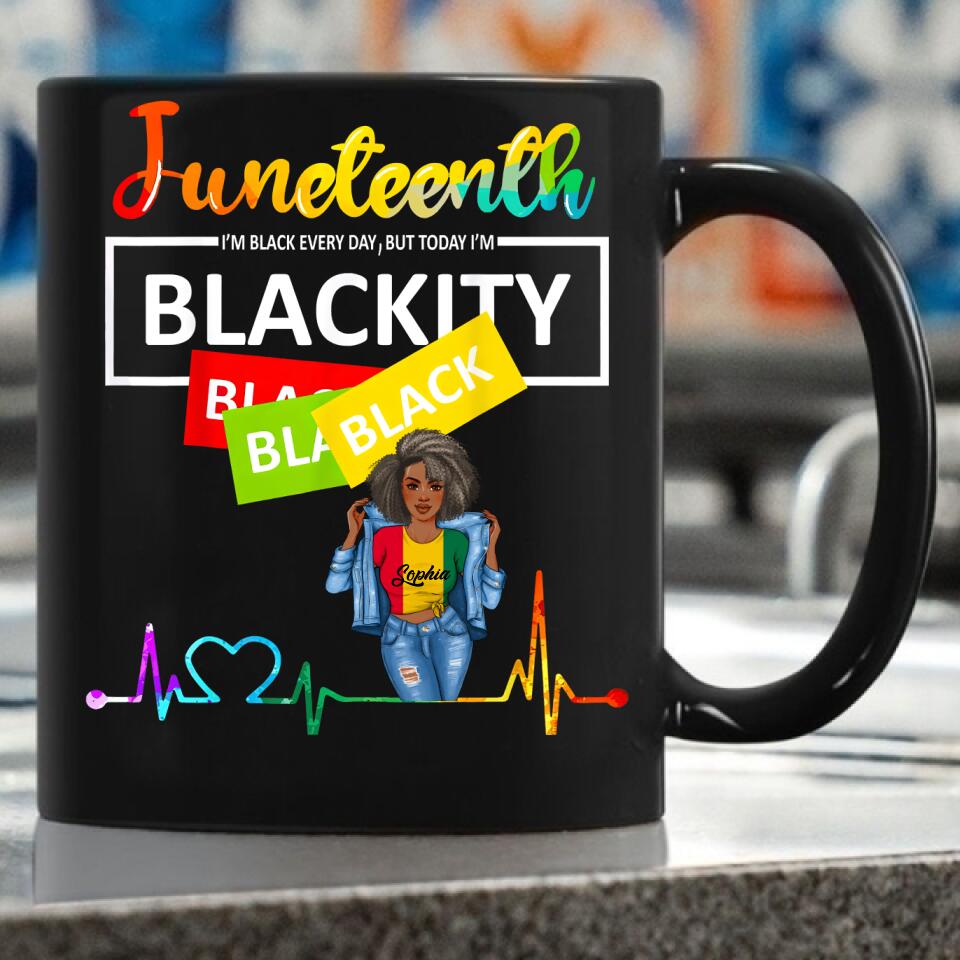 Juneteenth Shirt, Custom Juneteenth Shirt, Juneteenth Blackity Heartbeat Black History African America T-Shirt