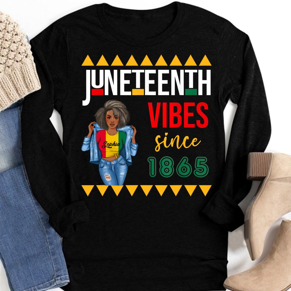 Juneteenth Shirt, Custom Juneteenth Shirt, Juneteenth Is My Independence 1865 Celebrating Freedom Day T-Shirt
