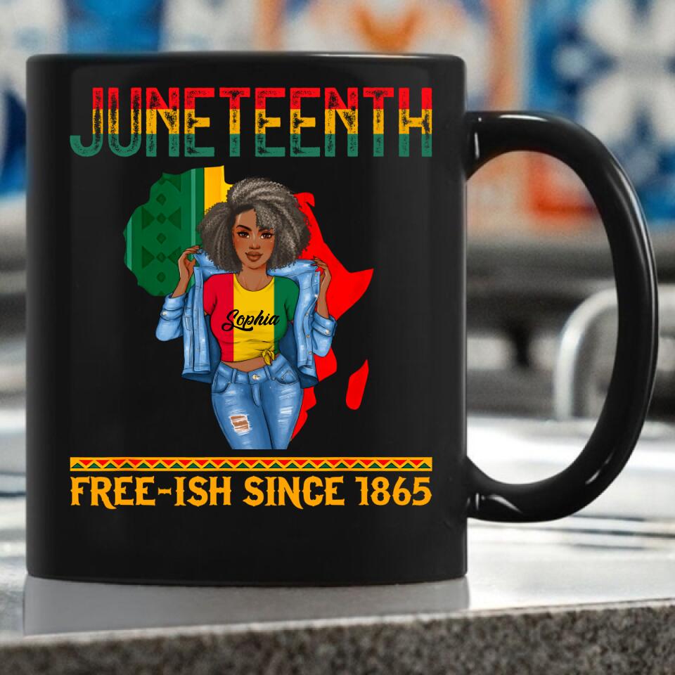 Juneteenth Shirt, Custom Juneteenth Shirt, Juneteenth Freeish Since 1865 Melanin Ancestor Black History T-Shirt