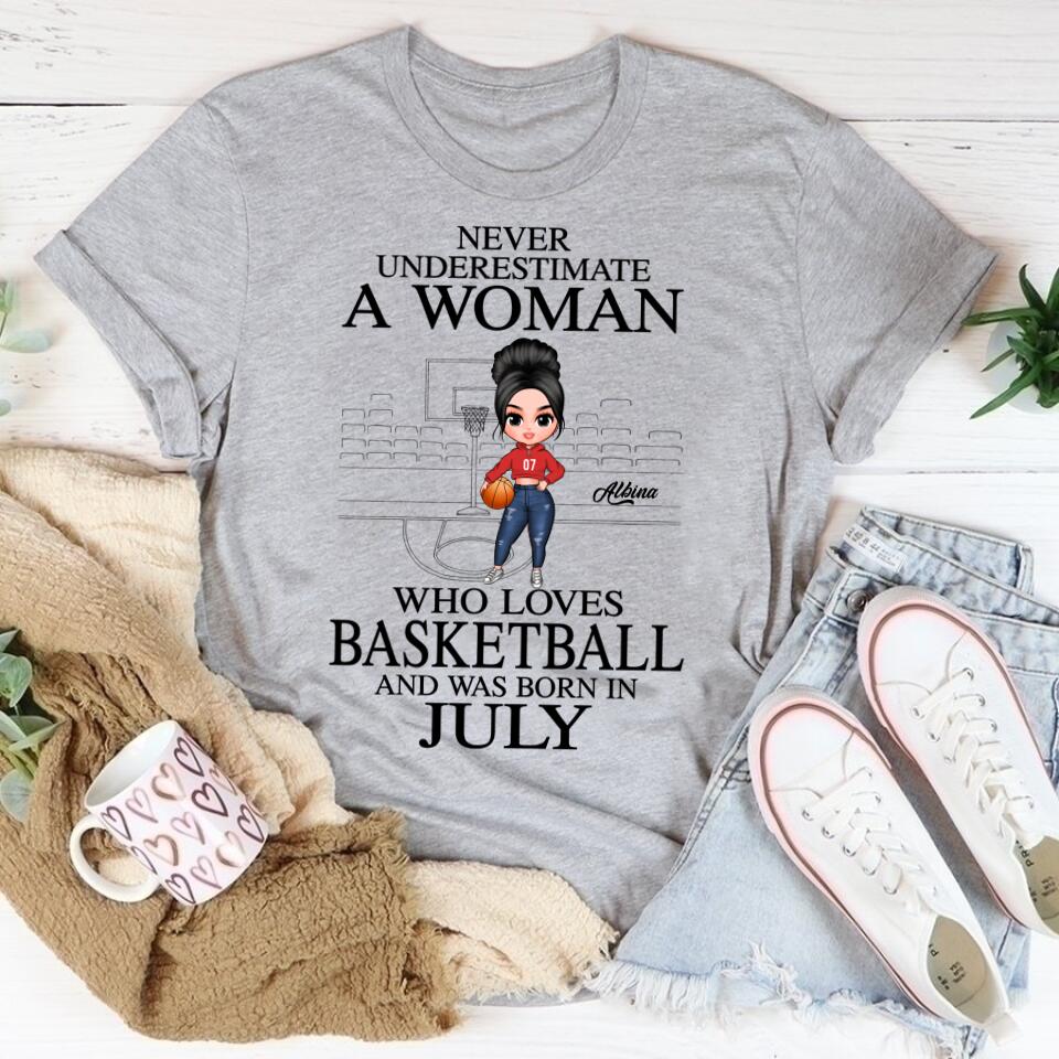 July Birthday Shirt, Custom Birthday Shirt, Queens Born In July, July Birthday Gifts, July Shirts For Woman, Birthday Gift For Basketball Lover