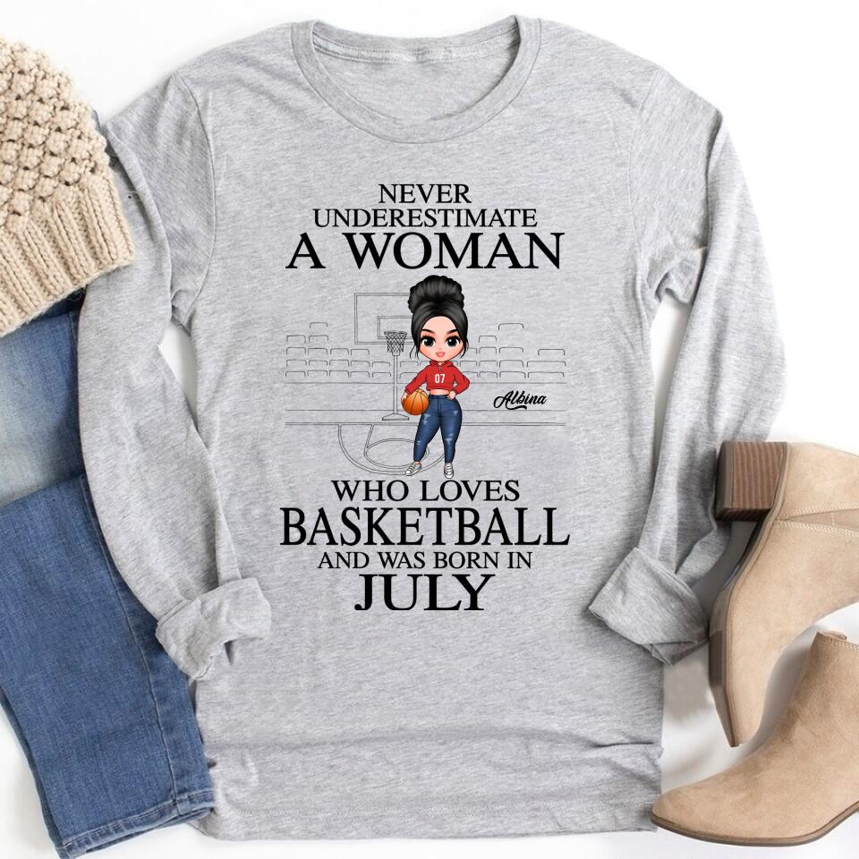 July Birthday Shirt, Custom Birthday Shirt, Queens Born In July, July Birthday Gifts, July Shirts For Woman, Birthday Gift For Basketball Lover