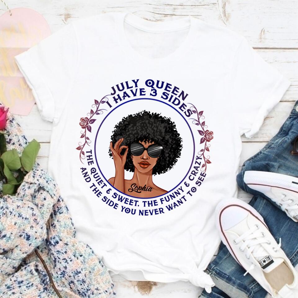July Birthday Shirt, Custom Birthday Shirt, Queens Born In July, July Birthday Gifts, July Shirts For Woman