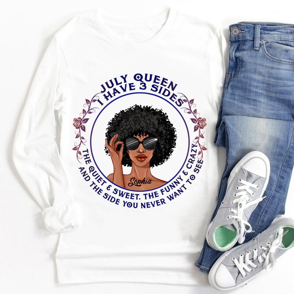 July Birthday Shirt, Custom Birthday Shirt, Queens Born In July, July Birthday Gifts, July Shirts For Woman