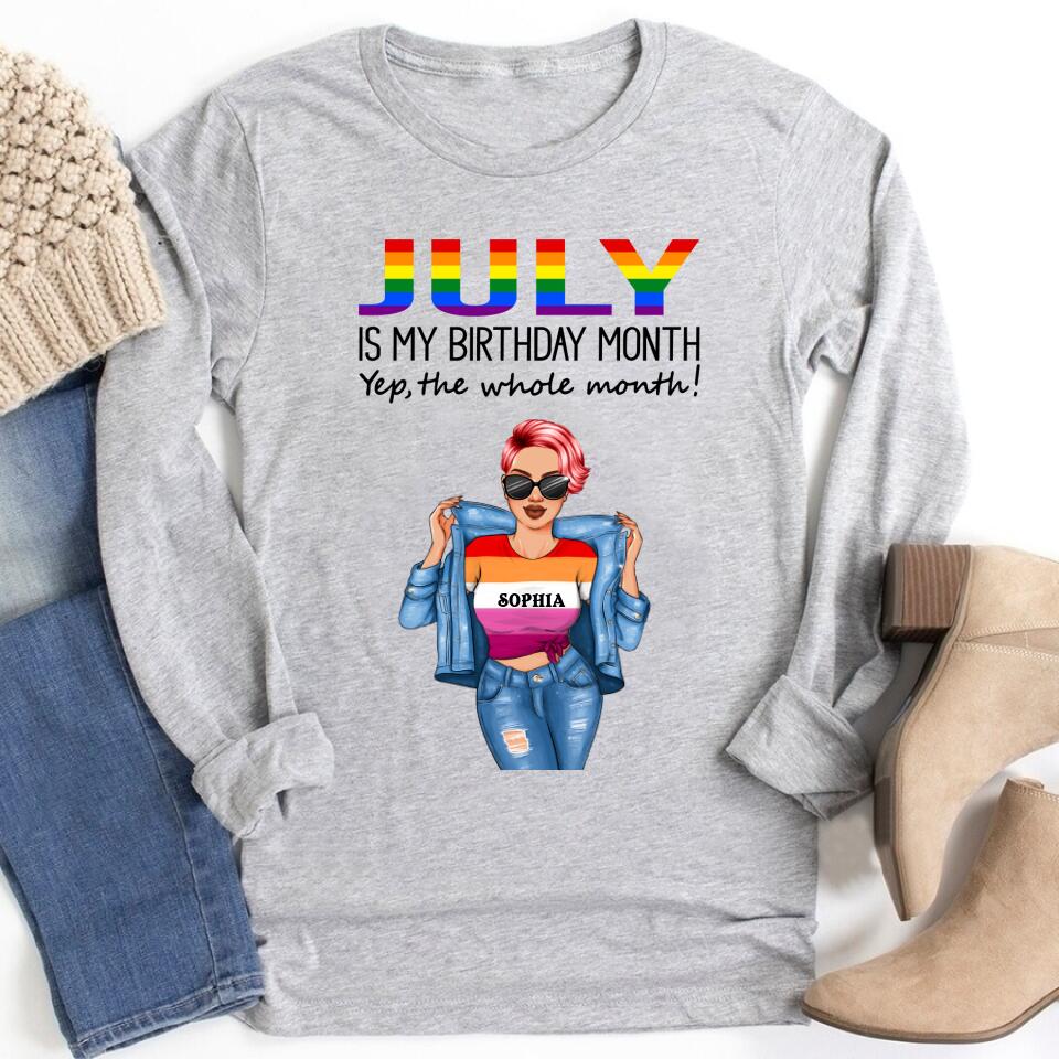 July Birthday Shirt, Custom Birthday Shirt, Queens Born In July, July Birthday Gifts, July Shirts For Woman, Lesbian Shirts, Lgbt Outfits, LGBT shirts