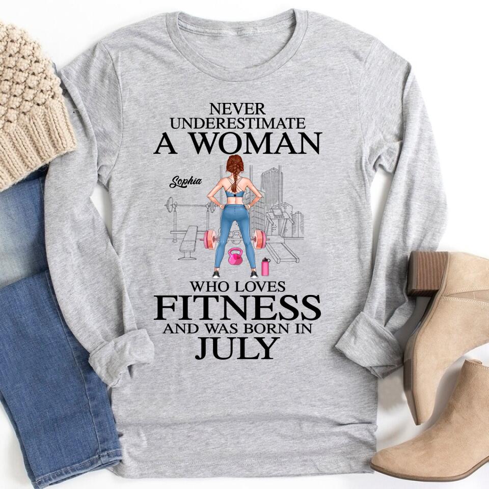 July Birthday Shirt, Birthday Gift For Fitness Lover, Custom Birthday Shirt, Queens Born In July, July Birthday Gifts, Fitness July Shirts For Woman