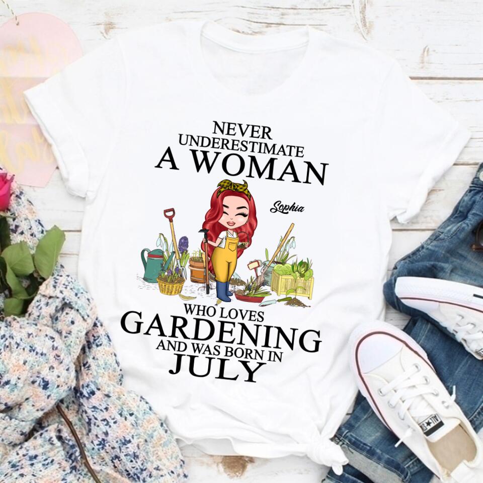 July Birthday Shirt, Birthday Gift For Gardening Lover, Custom Birthday Shirt, Queens Born In July, July Birthday Gifts, July Shirts For Woman