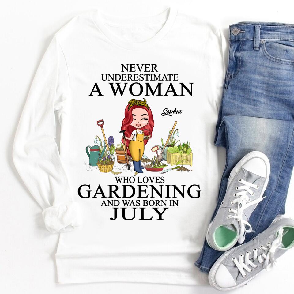 July Birthday Shirt, Birthday Gift For Gardening Lover, Custom Birthday Shirt, Queens Born In July, July Birthday Gifts, July Shirts For Woman