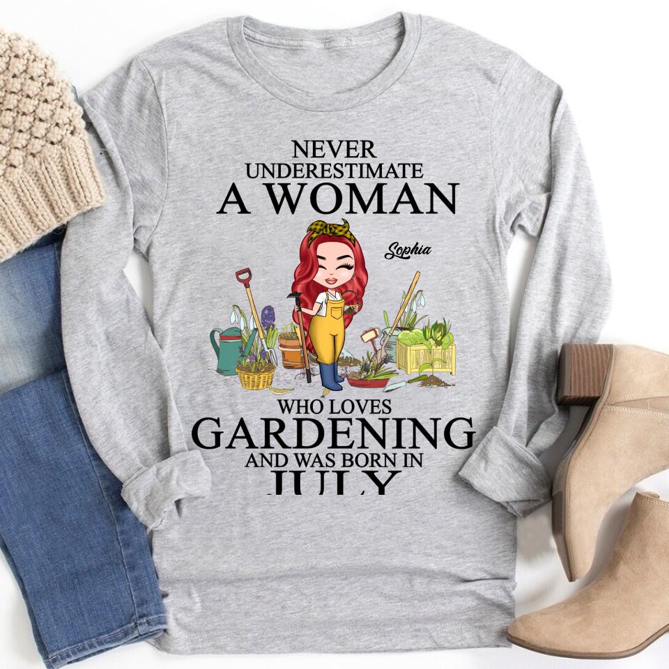 July Birthday Shirt, Birthday Gift For Gardening Lover, Custom Birthday Shirt, Queens Born In July, July Birthday Gifts, July Shirts For Woman
