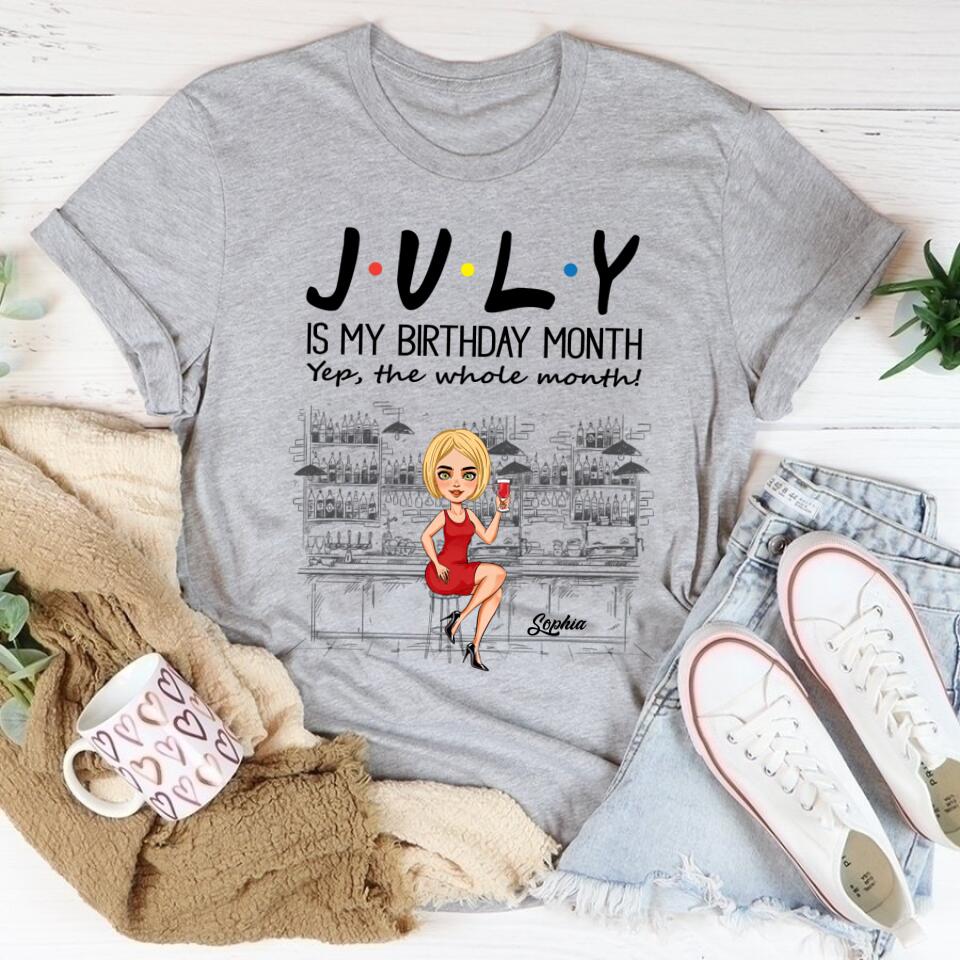 July Birthday Shirt, Wine Lover Custom Birthday Shirt, Queens Born In July, July Birthday Shirts For Woman, July Birthday Gifts