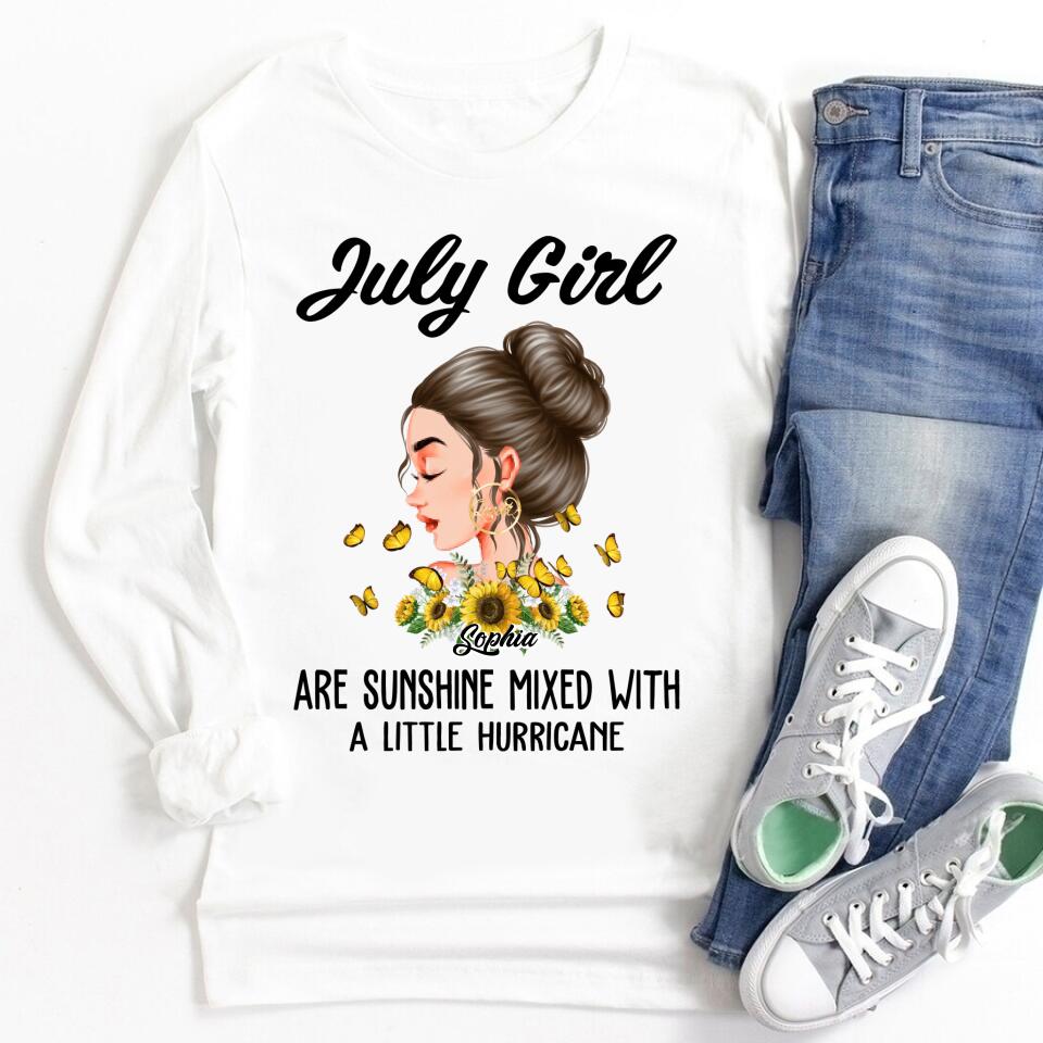 July Birthday Shirt, Vintage July Queen Custom Birthday Shirt, Queens Born In July, July Birthday Shirts For Woman, July Birthday Gifts Sun Flower Lover