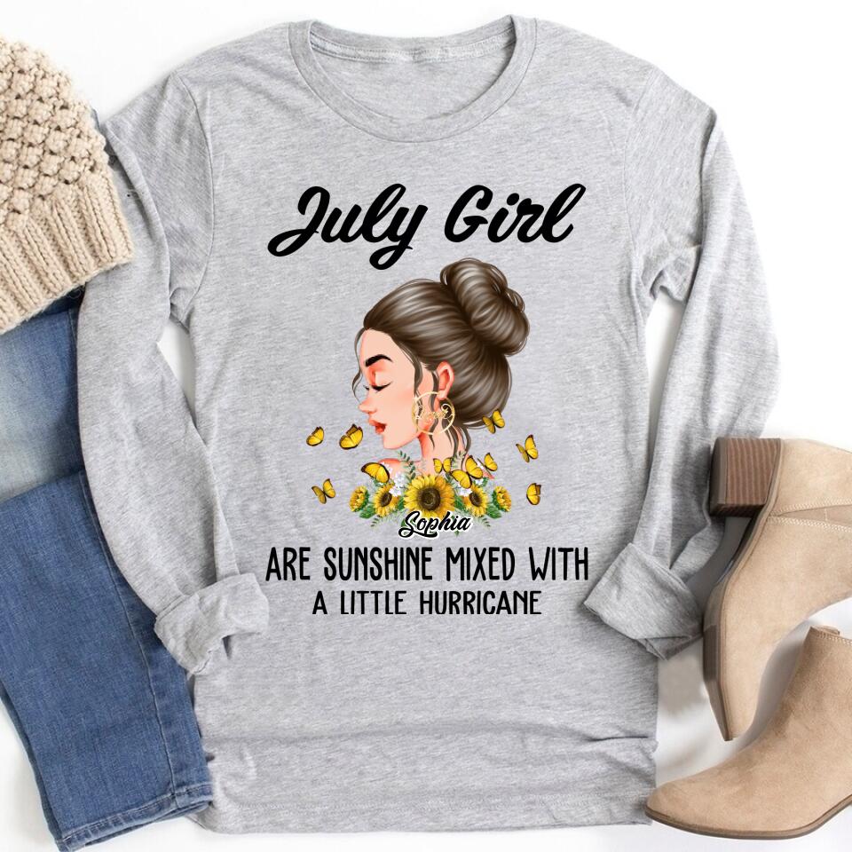 July Birthday Shirt, Vintage July Queen Custom Birthday Shirt, Queens Born In July, July Birthday Shirts For Woman, July Birthday Gifts Sun Flower Lover