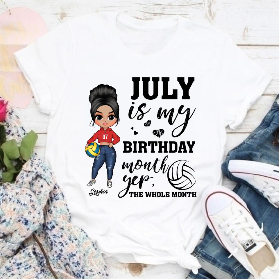 July Birthday Shirt, Custom Birthday Shirt, Queens Born In July, July Birthday Shirts For Woman, July Birthday Gifts, Volleyball shirt lovers