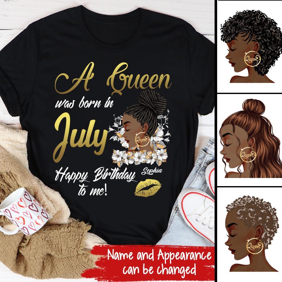 July Birthday Shirt, July Queen Custom Birthday Shirt, Queens Born In July, July Birthday Shirts For Woman, July Birthday Gifts