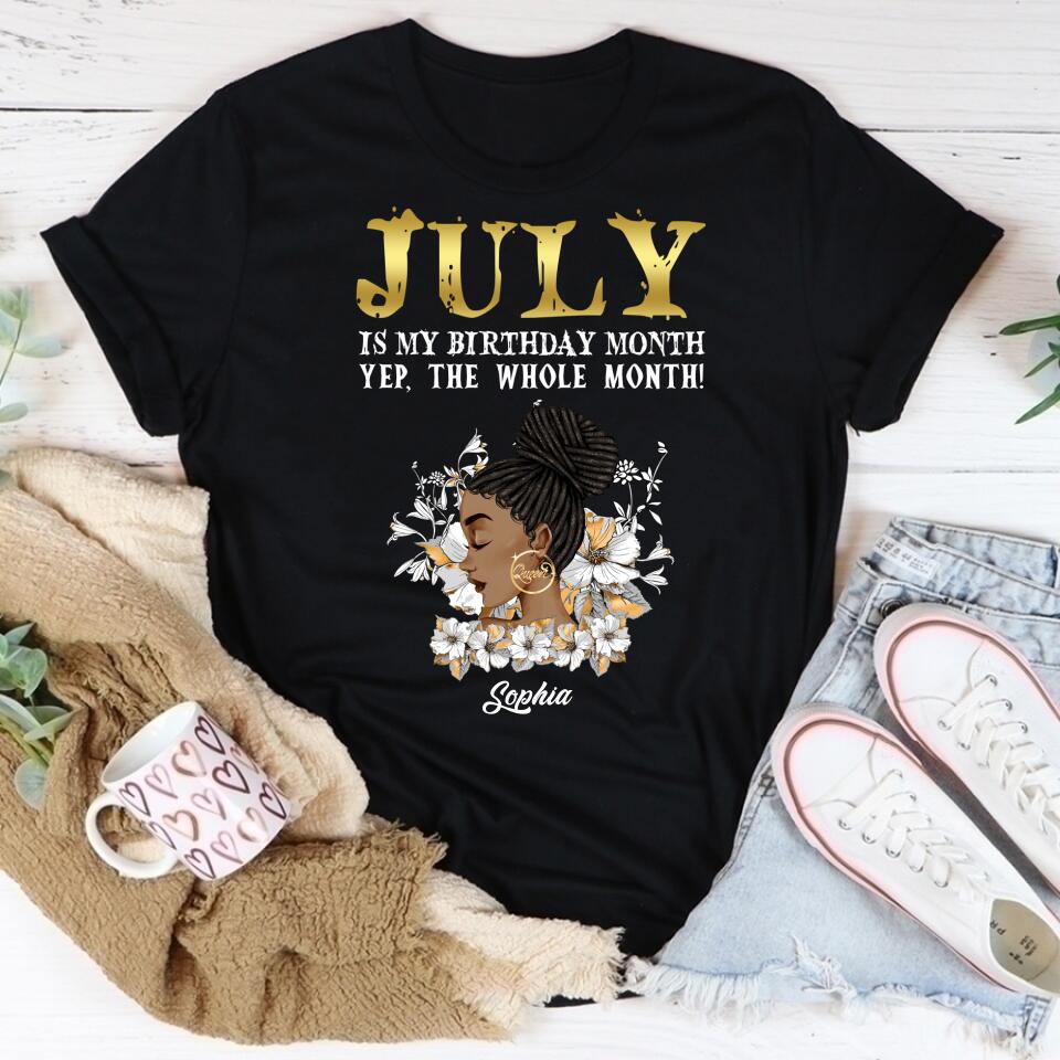 July Birthday Shirt, July Queen Custom Birthday Shirt, Queens Born In July, July Birthday Shirts For Woman, July Birthday Gifts