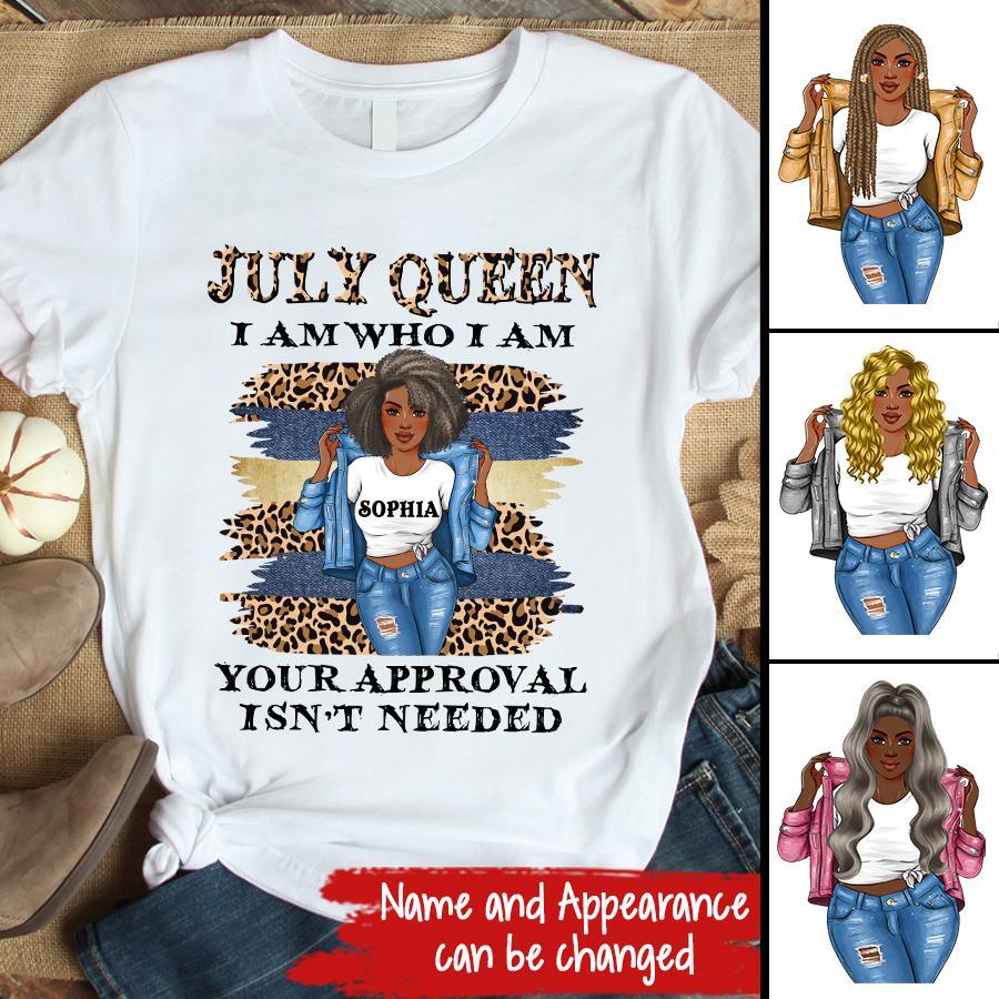 July Birthday Shirt, Custom Birthday Shirt, Queens Born In July, July Birthday Gifts, July Shirts For Woman