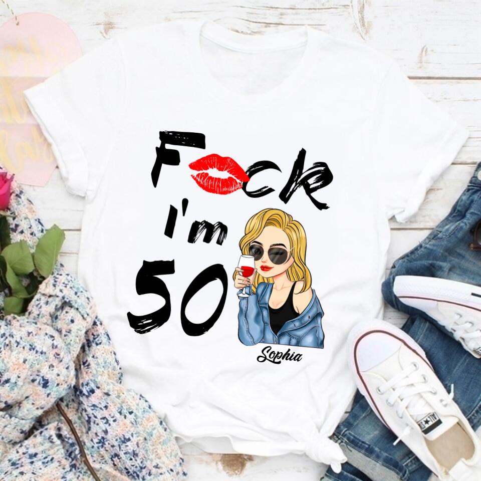 I&#39;m 50 - Vintage 1972 Shirt, Custom Birthday Shirt, 50th Birthday Unique Gifts For Woman, 50th Birthday Ideas, Turning 50 Years Old Cotton Shirt